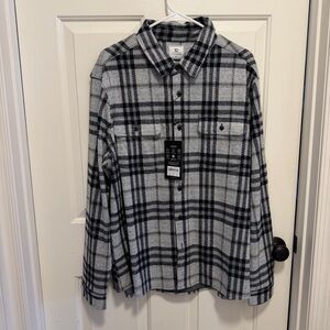 7 Diamonds Generation 4 Way Stretch Plaid Flannel Shirt Mens XL